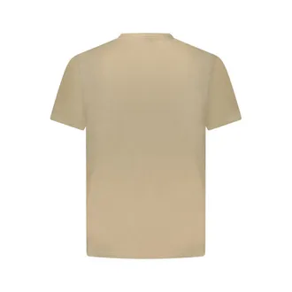 Napapijri Embroidered Logo Cotton T-Shirt - Beige