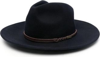 Barbour Navy Blauwe Wollen Vilthoed - Dames - Hoeden - Zwart - M - Wol - Accessoires