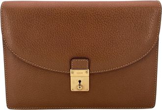 Gucci Vintage leren clutch van Gucci