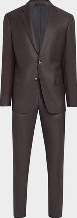 Giorgio Armani Men & apos;s Soft Line Micro-Check Two-Piece Suit