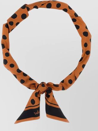 Valentino Garavani silk foulard polka dots contrast border