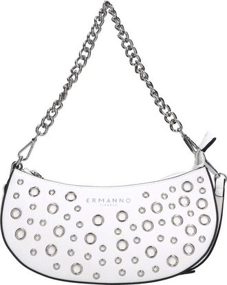 Ermanno Scervino Tassen.. Wit - Dames - Schoudertassen - Wit - ONE Size - Leer - Tassen