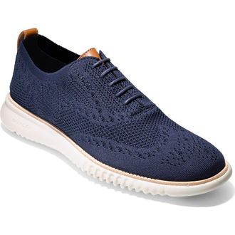 Cole Haan 2.ZeroGrand Stitchlite Water Resistant Wingtip in Marine Blu at Nordstrom Rack, Size 10