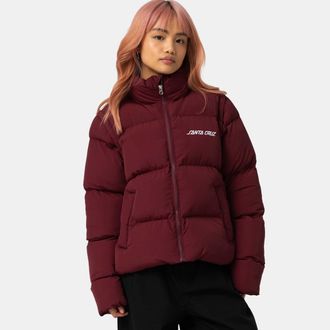 Santa Cruz Steppjacke SANTA CRUZ STRIP 2 IN 1 QUILTED JACKET, Damen, Gr. 14 (XL), schwarz cherry, Obermaterial: 100% Nylon, Jacken Steppjacke, aus Nylon, leichte