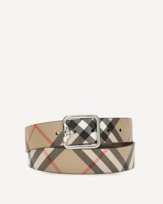 Burberry Reversible B Buckle Check Belt Male 100