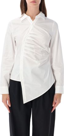 OperaSPORT Luduvica Asymmetrical Gathered Pleated Shirt
