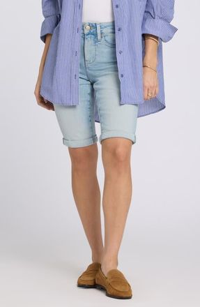 NYDJ Briella Roll Cuff Denim Bermuda Shorts in Keys View at Nordstrom, Size 8P