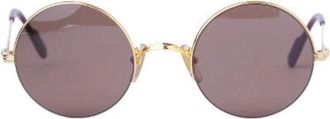 Cartier Pre-owned Mayfair Round Half-Frame Zonnebril - unisex - Vintage Accessoires - Paars - ONE Size - Vintage