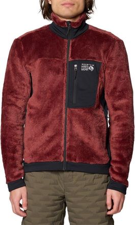Mountain Hardwear Polartec High Loft Fleece Jacket in Bourbon Brown/Black at Nordstrom, Size Xx-Large