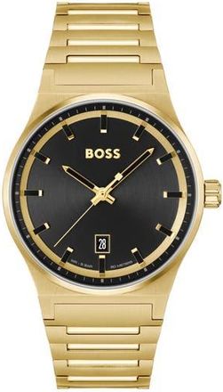 BOSS Candor Bracelet Watch, 41mm in Black Dial at Nordstrom Rack