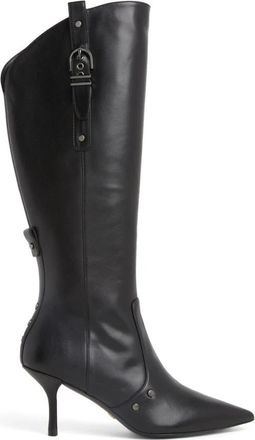 Stuart Weitzman Maverick 75 Boot - Dames - Laarzen met Hak - Zwart - 36 EU - Leer - Schoenen