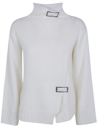 Pierantonio Gaspari Sweater With Buckles 1V6817m. Qa8 V02 Milk