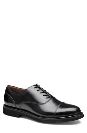 Johnston & Murphy Tyson Cap Toe Oxford in Black Full Grain at Nordstrom, Size 10.5