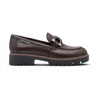 Tamaris Tamaris Bruine Leren Loafer Comfort Schoenen voor Dames - 24740-47