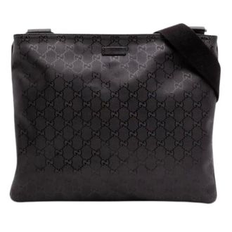 Gucci Pre-owned Cross Body Bags, female, Black, Size: ONE SIZE Pre-owned Canvas Crossbody Bag