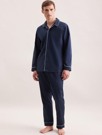 Seidensticker Schlafhose SEIDENSTICKER, Herren, Gr. 50, Normalgr&ouml;ssen, navy, 100% Baumwolle, unifarben, Hosen Schlafhose