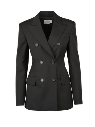 Sportmax Black Virgin Wool Double-Breasted Jacket