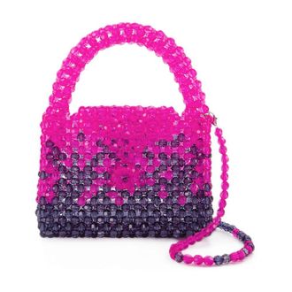 Germanier Womens Beaded Hobo Pink Others