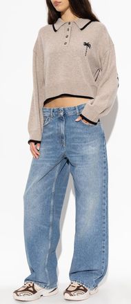 Palm Angels Straight-leg Jeans, Womens, Blue