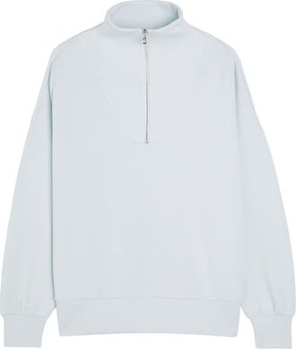 Varley Hawley Half-zip Stretch-jersey Sweatshirt - Light Grey - M (UK12 / M)