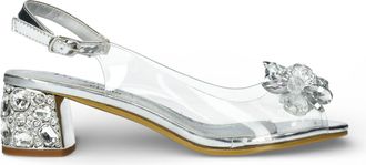 Laura Vita Laura Vita Mily-22 instapsandalen met Cinderella-hak in transparant zilver voor dames