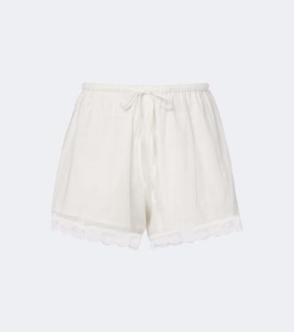 Poss&eacute; Shorts Marilyn de algod&oacute;n con encaje