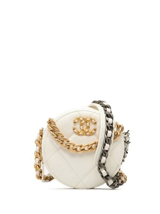 Chanel 2020 lamsleren 19 ronde Clutch with Chain tas