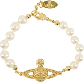 Vivienne Westwood Gouden Bas Relief Messing Armband - Dames - Armbanden - Geel - ONE Size - Accessoires