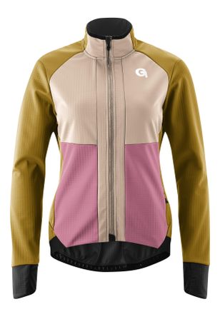 Gonso Fahrradjacke GONSO Trail Jacket Softshell W, Damen, Gr. 34, senf, 100% Polyester, hoch geschlossener Ausschnitt, Jacken Fahrradjacke, Wasserabweisende