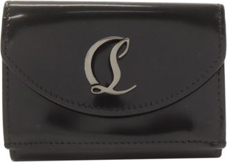 Christian Louboutin Black Patent Leather Wallet (Tri-Fold) (Pre-Owned)
