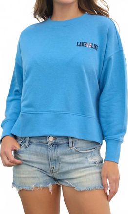 Shiraleah Boat Docks And Flip Flops Relaxed Sweatshirt In Blue