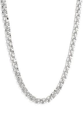 Leith Watchband Chain Necklace in Silver at Nordstrom Rack