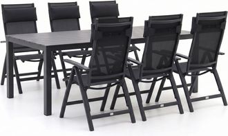 Bellagio la vita attrattiva Bellagio Avenza/Menzano 220cm dining tuinset 7-delig verstelbaar