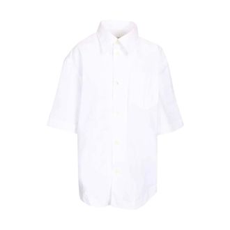 Ami Short Sleeve Shirts, male, White, Size: L Short Sleeve Shirt
