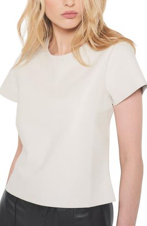 AS by DF New Guard Recycled Leather Tee in Buttercream at Nordstrom, Size X-Large