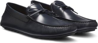 BOSS Bow-trim driver moccasins in leather