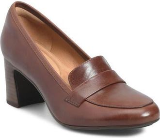 S&ouml;fft Amsterdam Loafer Pump in Cognac at Nordstrom, Size 6.5
