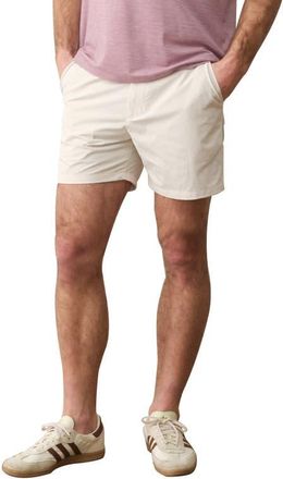 Marine Layer High Five 5-Inch Flat Front Chino Shorts in Stone at Nordstrom, Size Xx-Large