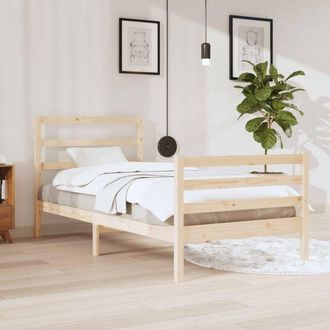 vidaXL Estructura De Cama Sin Colch&oacute;n Madera Maciza De Pino 90x200 Cm Vidaxl