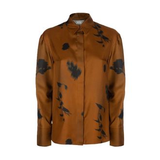 Max Mara Dames, Blouses & Shirts, Bruin, Maat: XS Zijde