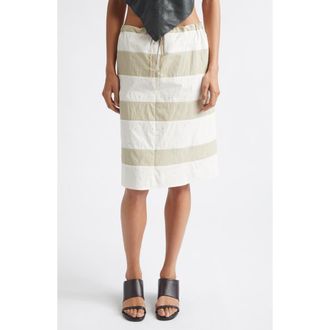 Paloma Wool Zurriola Stripe Crystal Embellished Skirt in 620 - Ecru at Nordstrom, Size 40