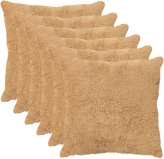 vidaXL Funda De Almohada 6 Uds. Heerlen Gris Topo 55 X 55 Cm Vidaxl