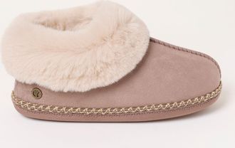 Fat Face FatFace Maia Lilac Purple Faux Fur Boot Slipper