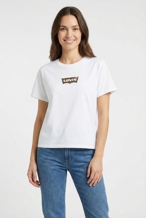 Levi's Plus Rundhalsshirt LEVIS PLUS LSE_ PL PERFECT TEE, Damen, Gr. 4XL (58/62), lse_batwing leopard, Single Jersey, Obermaterial: 100% Baumwolle, bedruckt, Basi