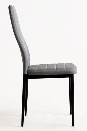 Regalos Miguel Packs Sillas Comedor - Pack 4 Sillas Lauter Tela - Gris Oscuro