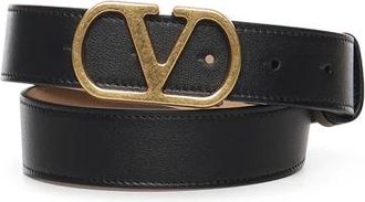 Valentino Garavani Riem - Dames - Riemen - Zwart - 70 CM - Leer - Accessoires