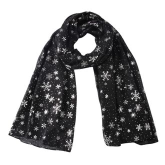 Generic womens gifts sale clearance my orders Womens Scarves Ladies Winter Scarf Classic Christmas Snowflake Print Fashion Warm Scarf Long Tassel Shawl Stole 