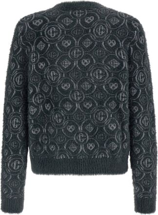 Casablanca Monogram Jacquard Wool Blend Sweater - Charcoal