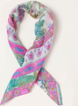 Fat Face FatFace Pink Tropical Square Scarf