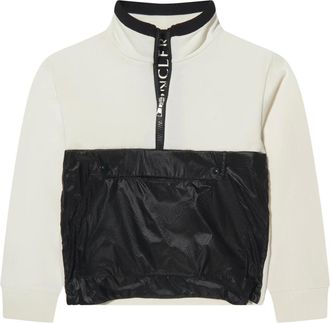 Moncler Kids Sweatshirts, male, White, 10 Y, Down Padded Sweatshirt